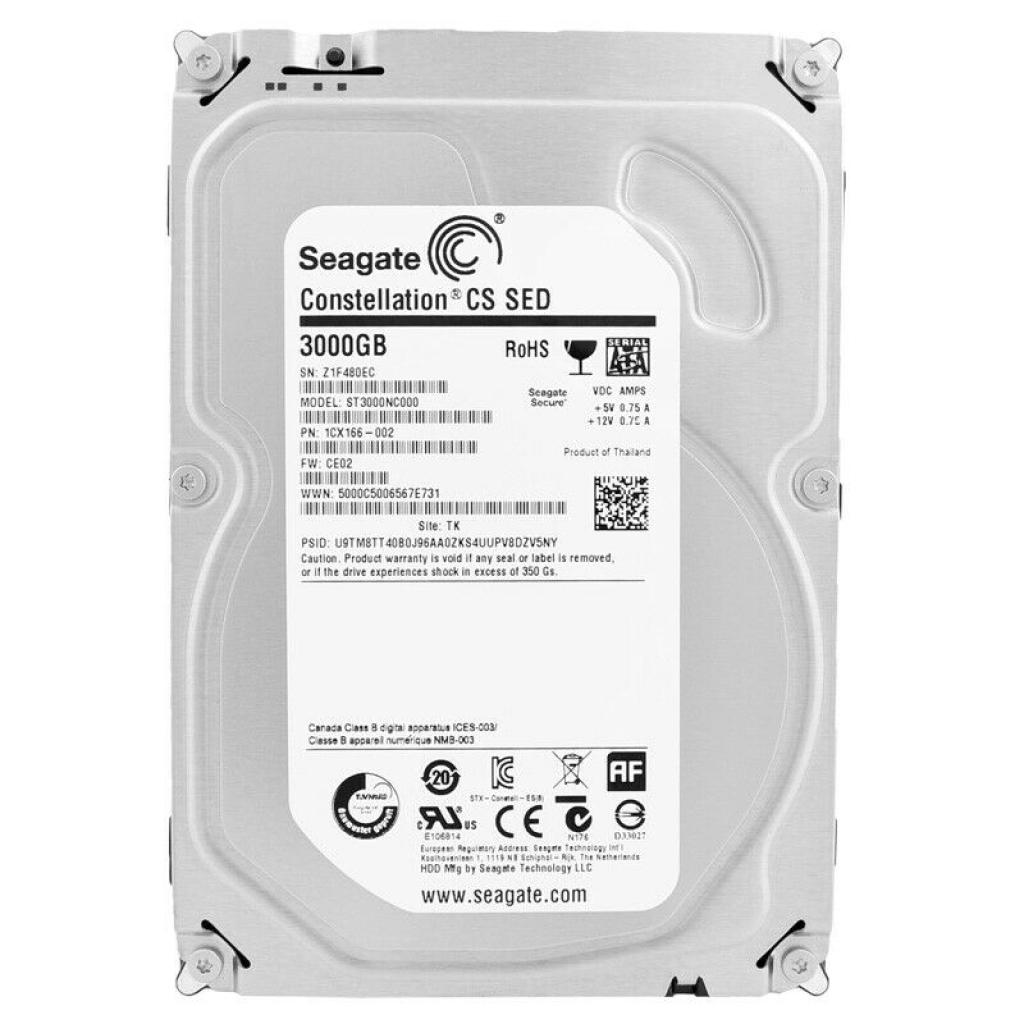 Seagate ST3000NC002  3 TB 64 MB 7200 1/MIN SATA 24/7