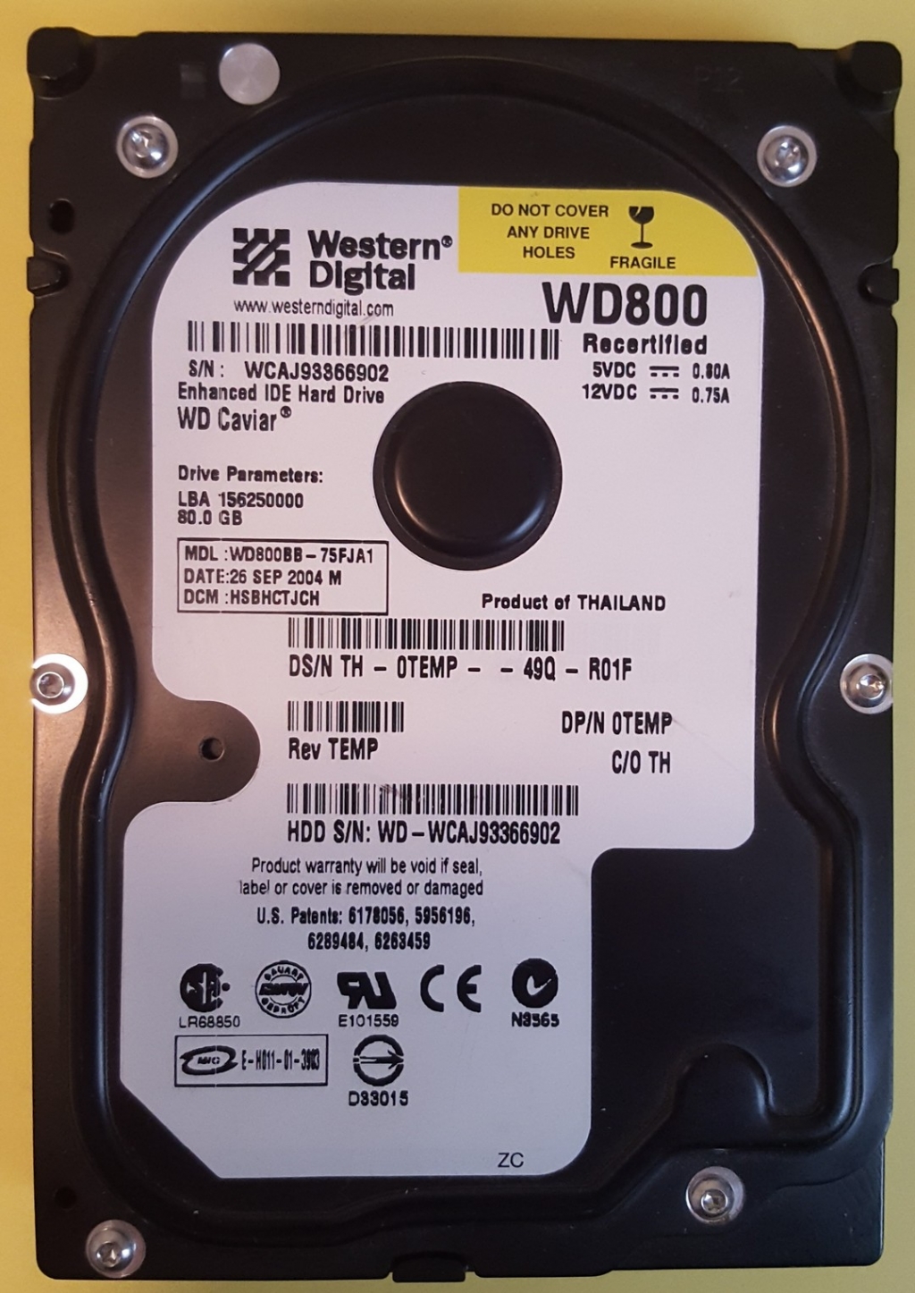 Western Digital WD800BB 80GB IDE/ATA 3,5"