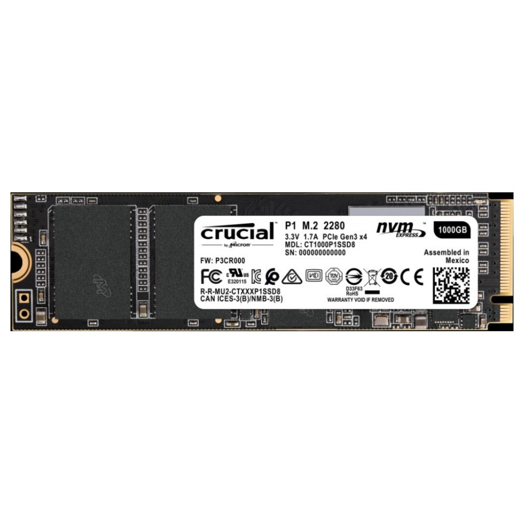 CT1000P1SSD8  Crucial P1 M.2 1000 GB PCI Express 3.0 NVMe