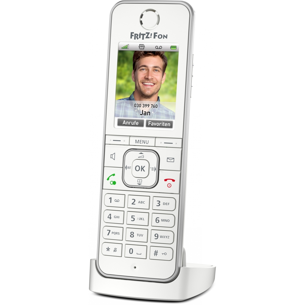20002848  AVM FRITZ!Fon C6 DECT-Telefon Anrufer-Identifikation Weiß