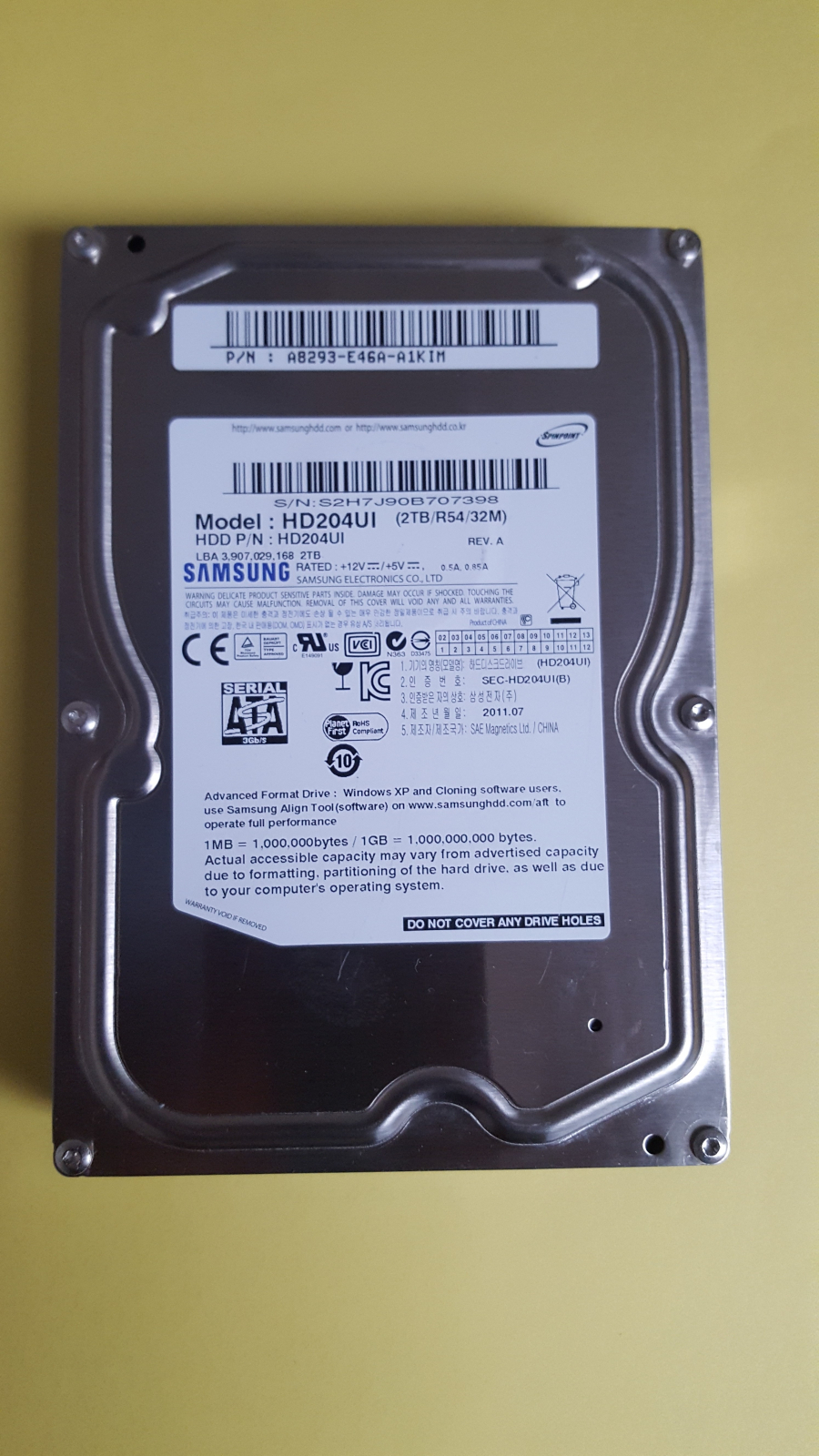 Samsung HD204UI  2TB SATA 3,5"