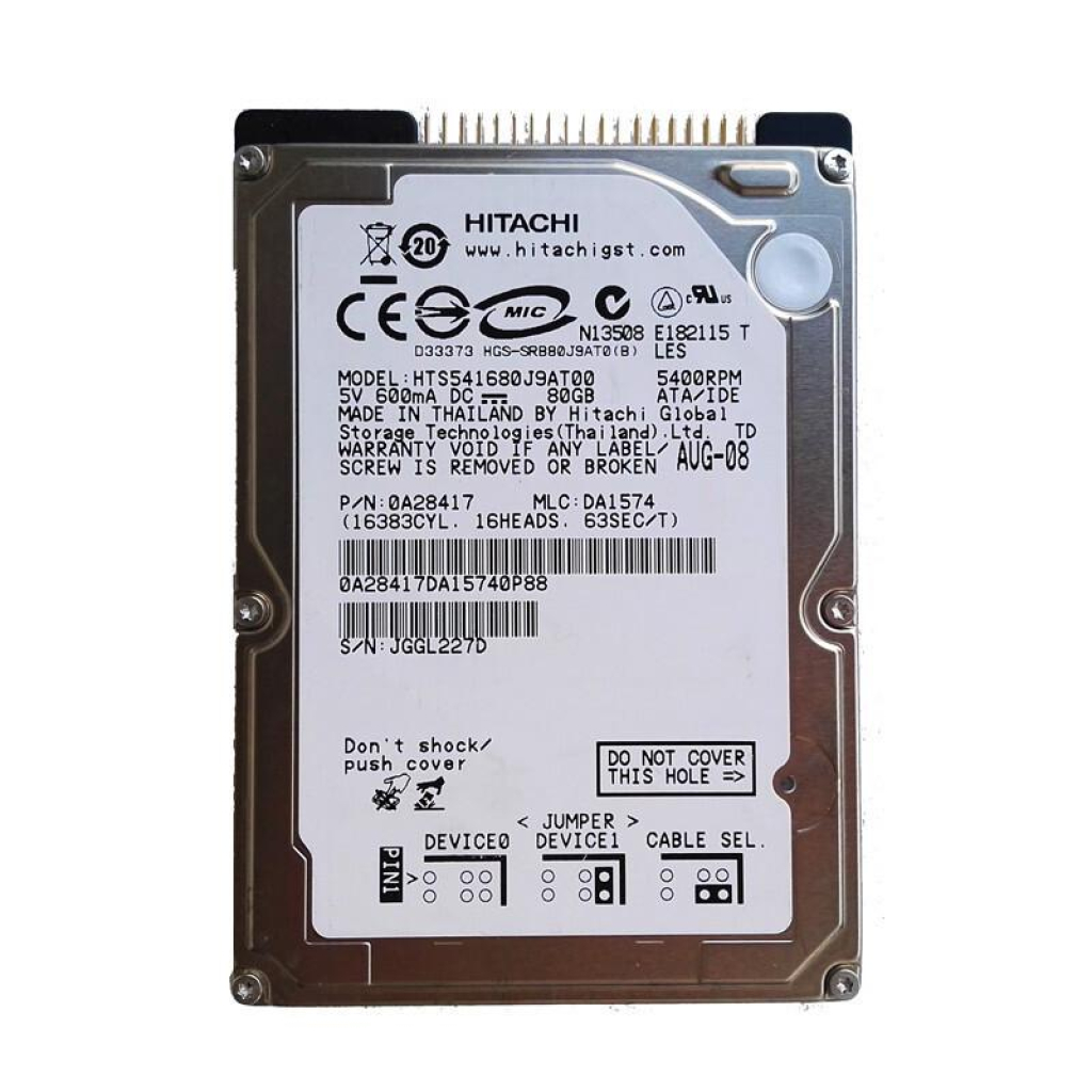 HGST / Hitachi HTS541680JAT00 80GB  2,5 Zoll