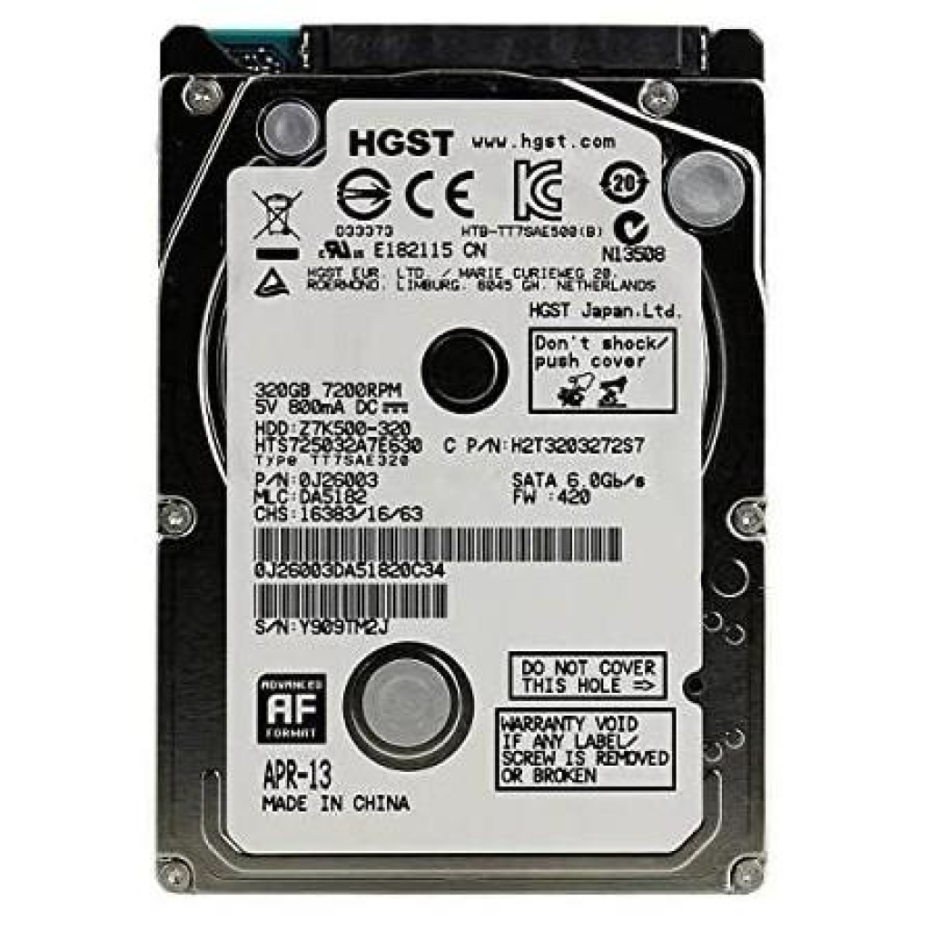HGST / Hitachi HTS545032A7E380 320GB  2,5 Zoll