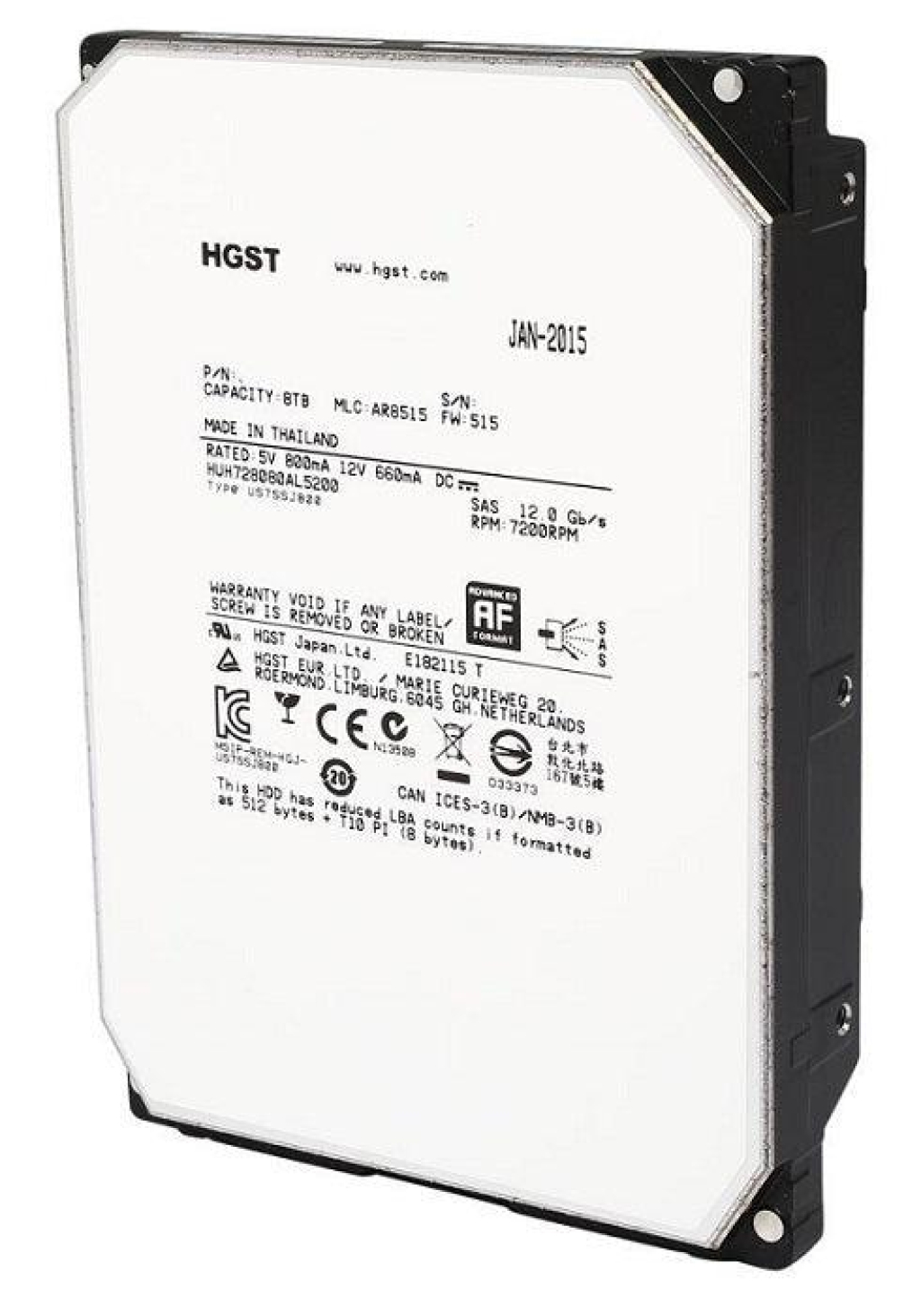 HGST HUS728T8TAL5204 – 8TB 3,5" SATA Enterprise