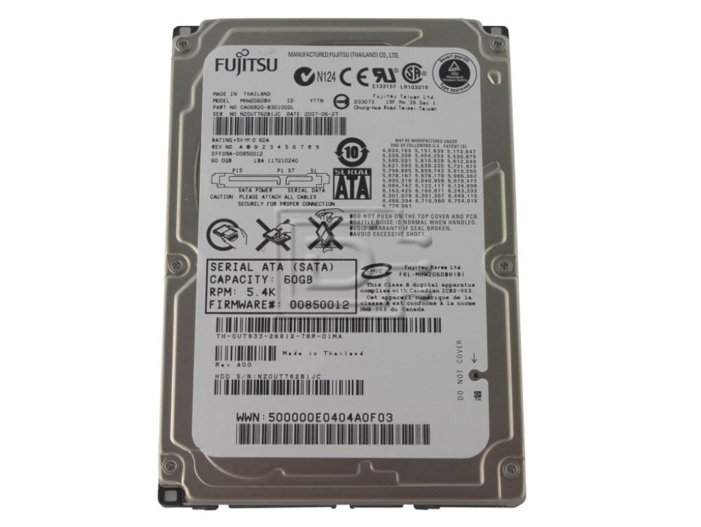 Fujitsu MHY2060BH – 60GB 2,5" SATA