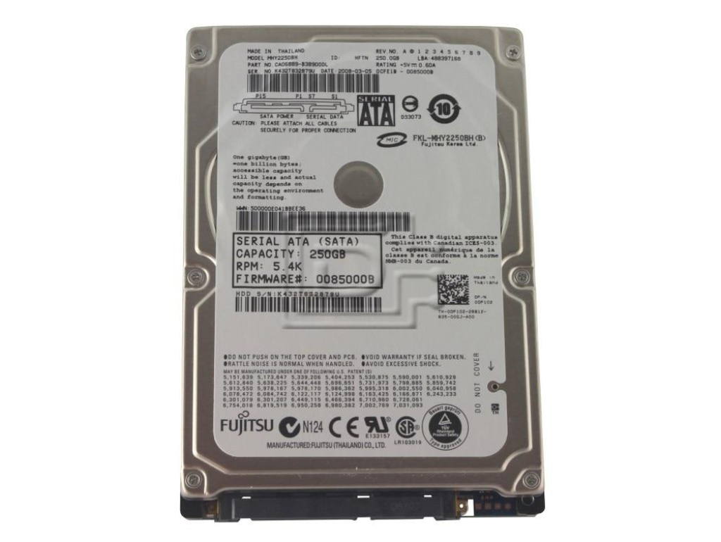 Fujitsu MHZ2250BH – 250GB 2,5" SATA