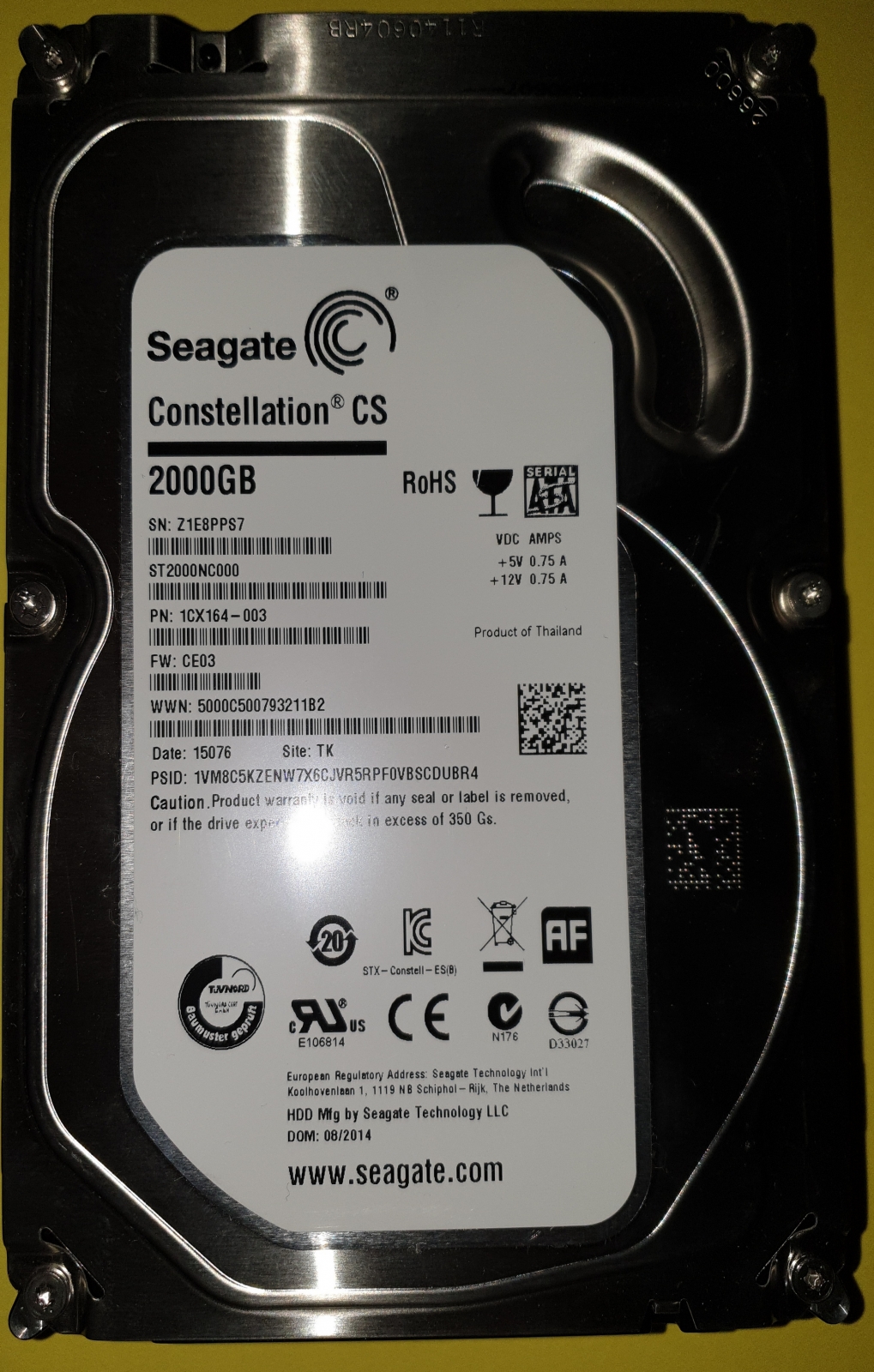Seagate ST2000NC000 2TB, SATA 3,5"