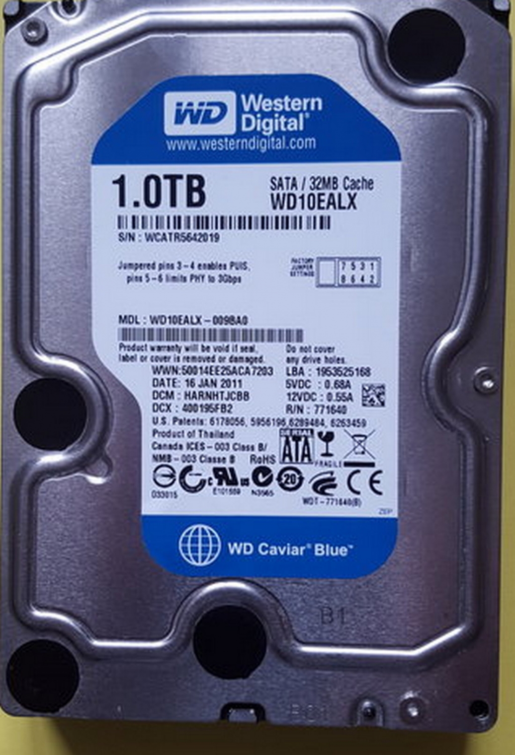 Western Digital WD10EALX 1TB SATA 3,5"