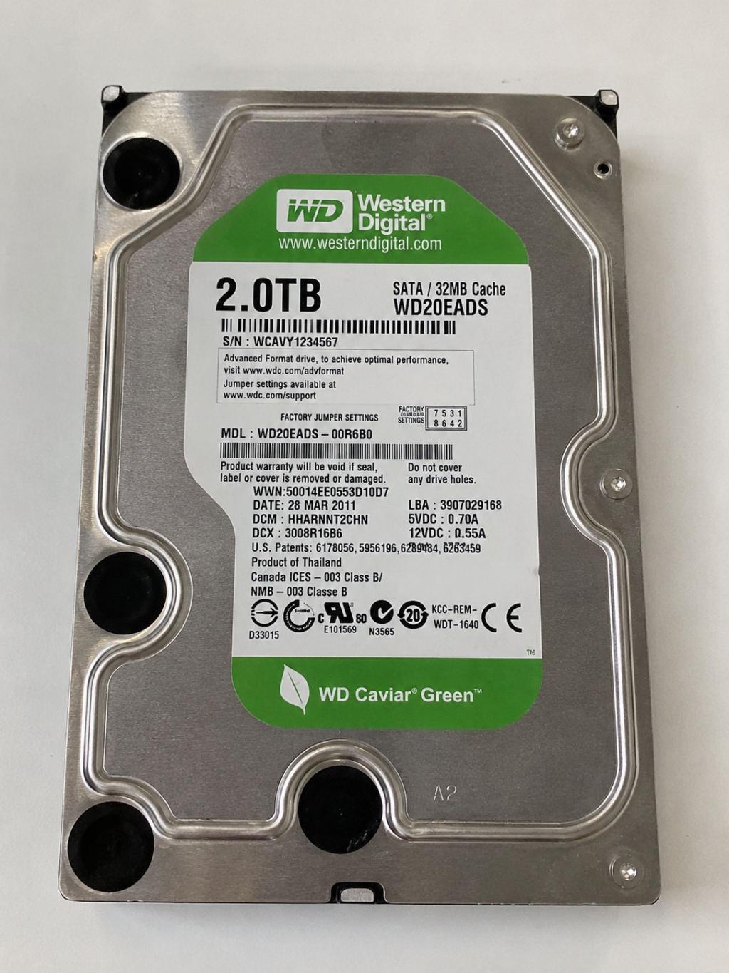 Western Digital WD20EADS 2TB SATA II 3,5" – WD Caviar Green