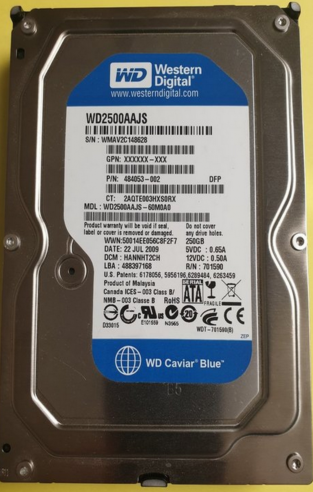 Western Digital WD2500AAJS  250GB SATA2 3,5"