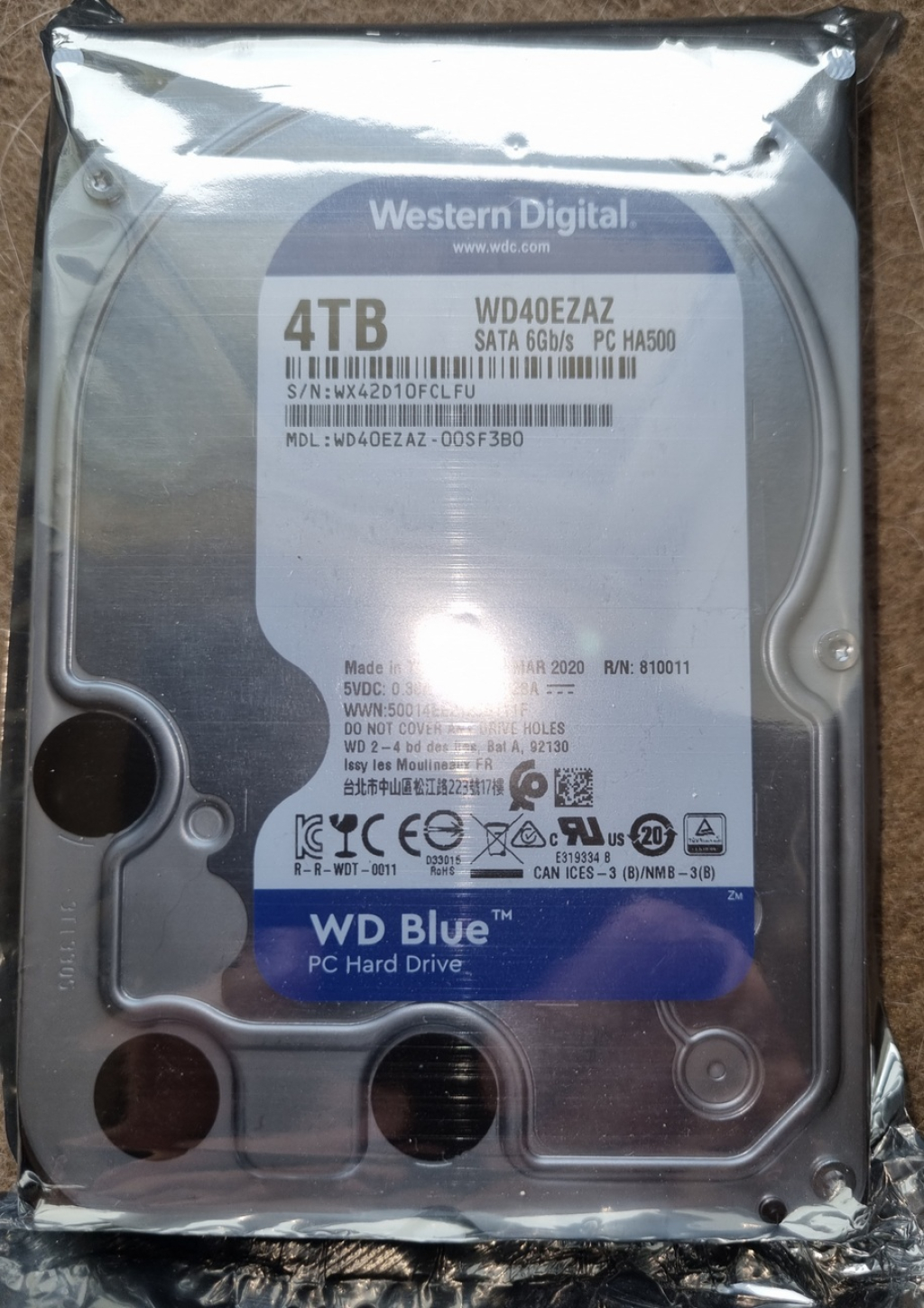 WD40EZAZ  Western Digital Blue 3.5 Zoll 4000 GB SATA