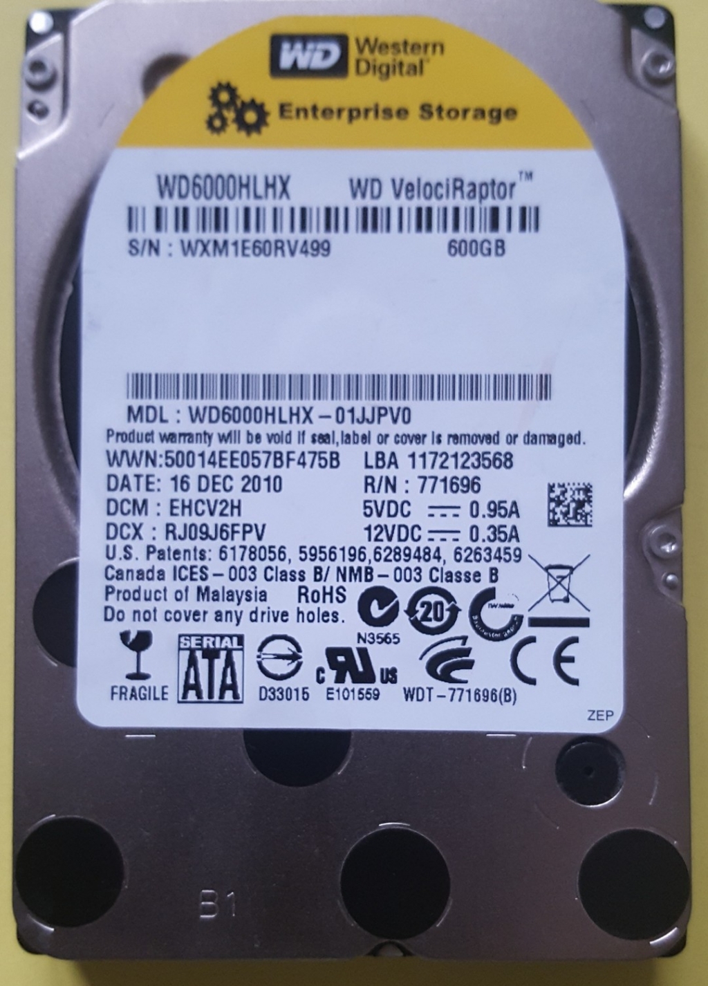 Western Digital WD6000HLHX  600GB SATA 3,5"