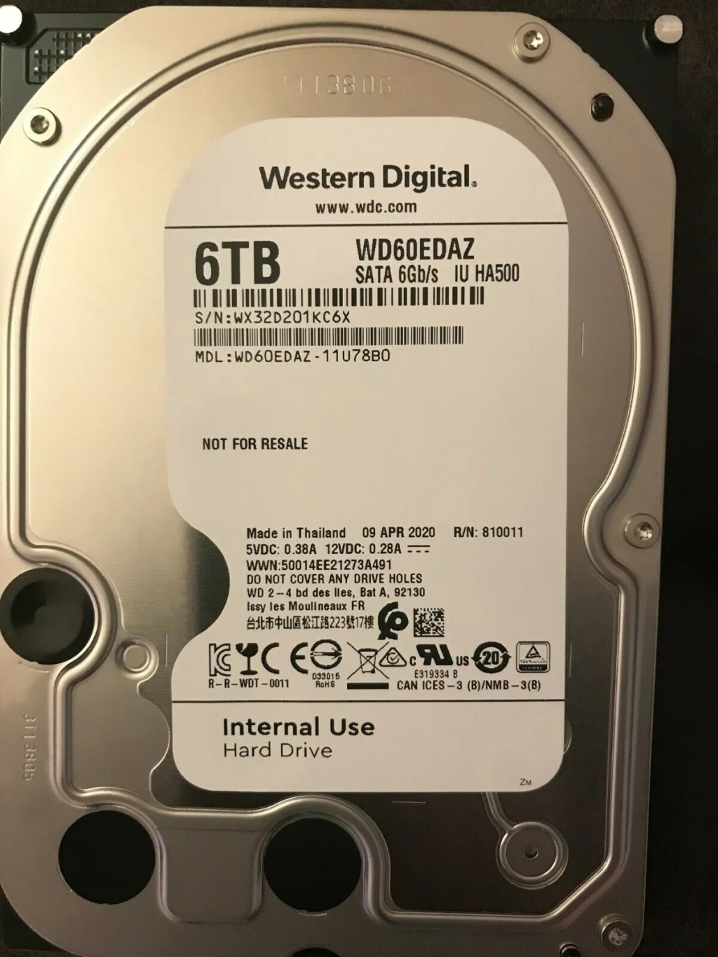 Western Digital WD60EDAZ 6 TB 3,5″ SATA‑Festplatte
