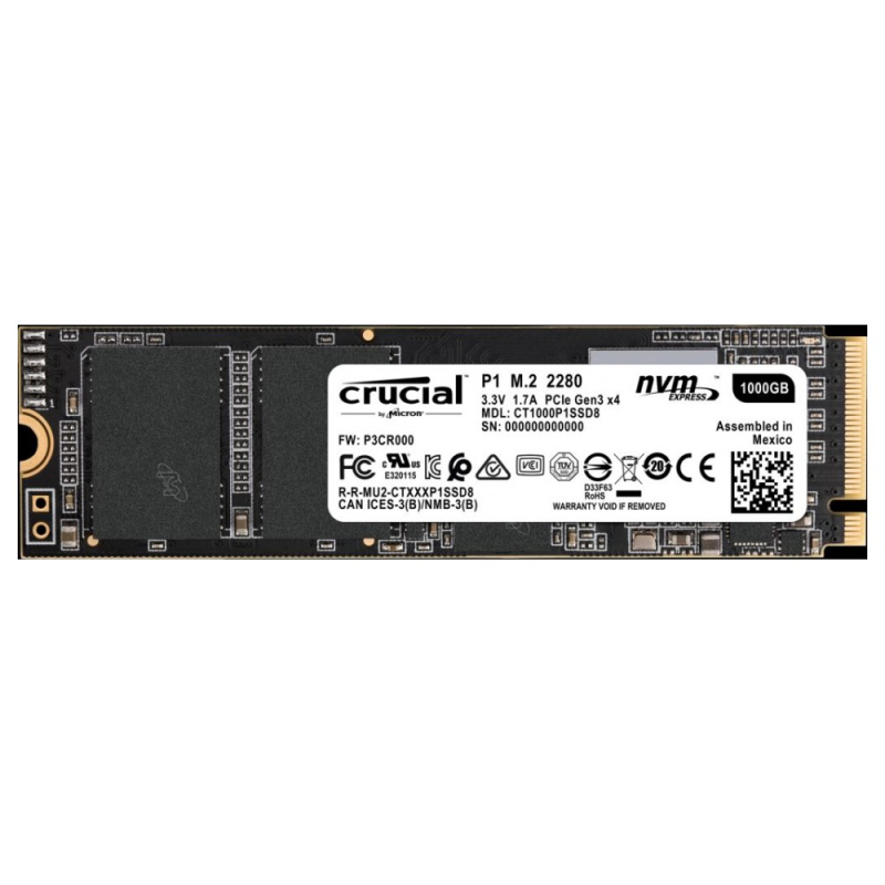 CT1000P1SSD8  Crucial P1 M.2 1000 GB PCI Express 3.0 NVMe