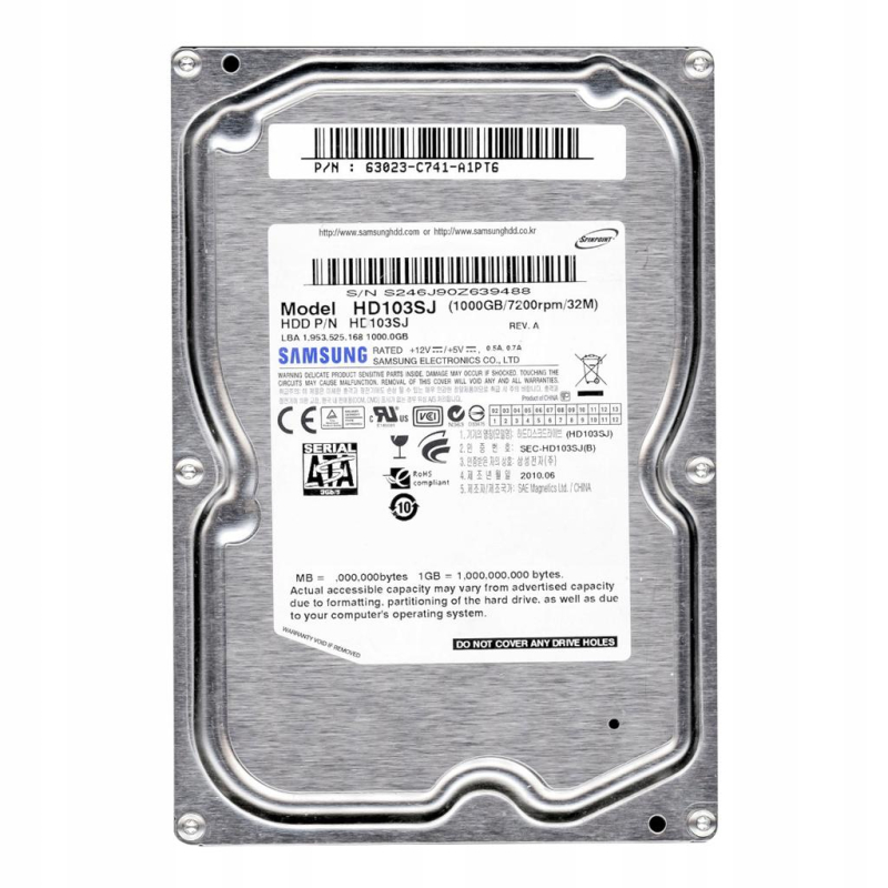 Samsung HD103SJ – 1TB 3,5" SATA