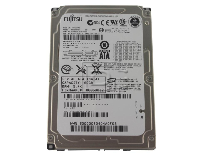 Fujitsu MHY2060BH – 60GB 2,5" SATA