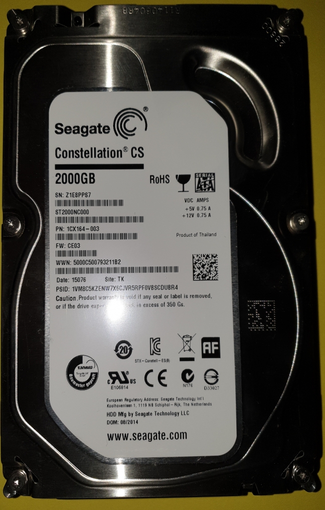 Seagate ST2000NC000  2TB, SATA 3,5"