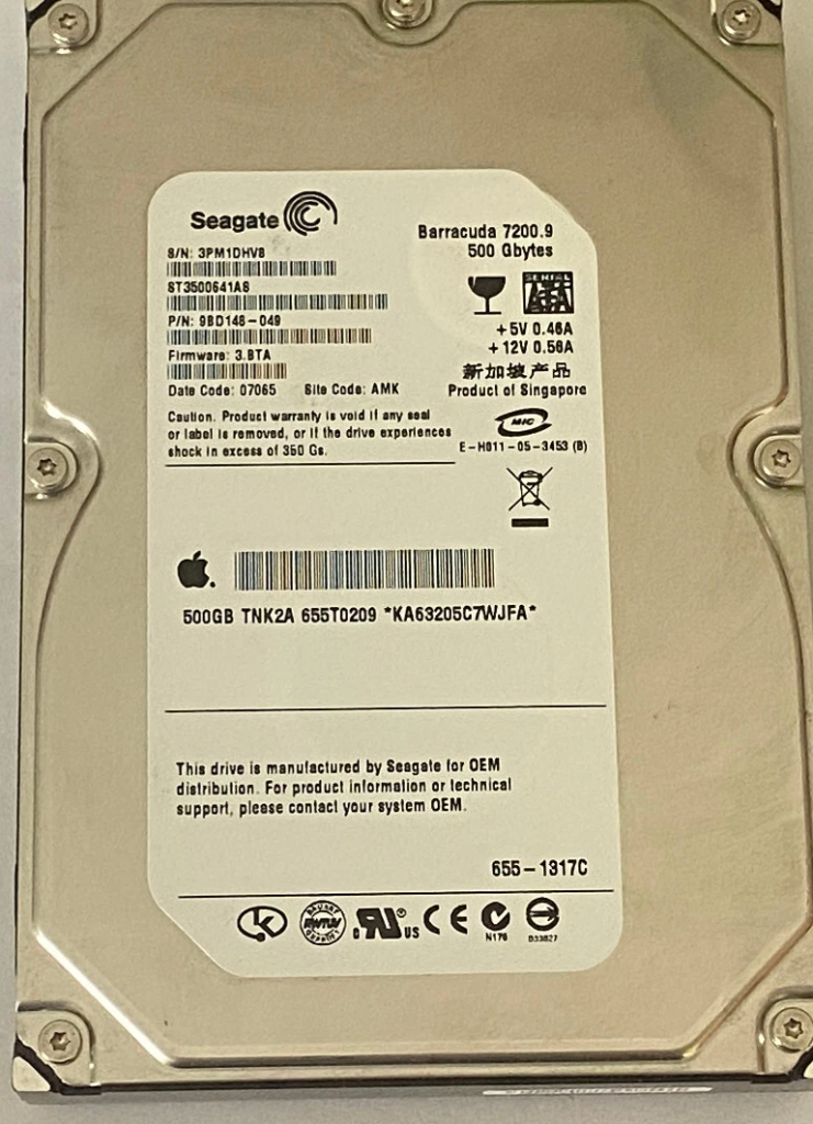 Seagate ST3500641AS 500GB SATA 3,5"