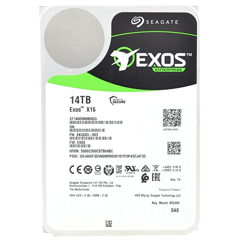 Seagate ST14000NM002G – 14TB 3,5" SAS Enterprise