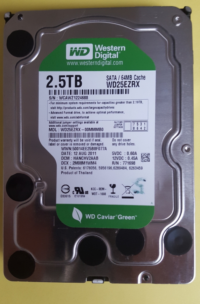 Western Digital WD25EZRX 2.5TB SATA 3,5"